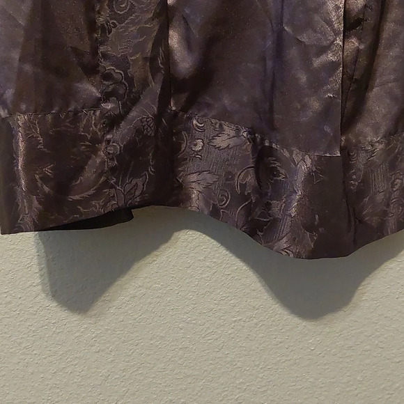 Vintage 90s Y2K Victoria's secret Gold label Metallic Gray Satin Robe O/S - Picture 8 of 8